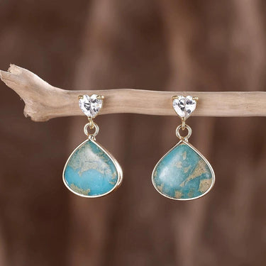 Spring Lapis TearDrop Earrings-Your Soul Place